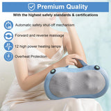 Xllent Mothers Day Gifts for Mom Wife - Neck Massager Shoulder Back Massager with Heat for Pain Relief,Shiatsu Electric Deep Tissue 3D Neck Back Shoulder Massage Pillow(Blue)