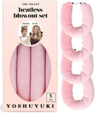 Heatless Hair Curler Overnight Heatless Curls Blowout Rods Headband Blow out Hair Rollers Velvet Rods for Long Hair No Heat Curlers Curling Rods Hair Wrap for Sleep Curls Styling Tools Pink