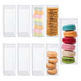 NDSWKR 100 Pack Clear Favor Boxes, Plastic Gift Boxes, 2 x 2 x 6 inch Transparent Cube Boxes for Macaroons, Candy, Chocolate, Cookies, Fruit, Snack, Ice Cream