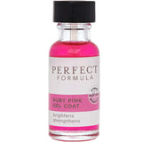 Perfect Formula Ruby Pink Gel Coat - Nail Strengthener, Keratin Nail Treatment, Gemstone Pink Gel Nail Polish - Nail Strengthener for Damaged Nails - Made In The USA .60 fl oz.