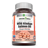 Amazing Omega Wild Alaskan Salmon Oil 2000mg Per Serving Softgels Supplement (180 | 3 Pack)