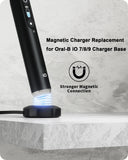 Magnetic Charger Replacement for Oral-B iO Series 7/8/9 Electric Toothbrush, Magnetic Charging Base Compatible with Oral-B Electric Toothbrush iO Series (Black)