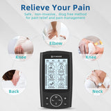 STIMEASE Tens Unit Muscle Stimulator, Dual Channel TENS EMS Machine, 24 Modes Muscle Massager with Upgraded Electrode Pads for Pain Relief Therapy, Electronic Back Massage, Drawstring Storage Bag
