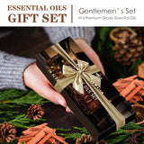 Essential Oils Set, Men Scents Fragrance Oil Aromatherapy Essential Oils Kit for Diffuser (6x10ML) - Sandalwood, Cedar, Leather, Sweet Tobacco, Rum, Cologne Aromatherapy Oils for Men