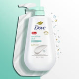 Dove, Body Wash for Softer and Smoother Effectively Washes Away Bacteria While Nourishing Your, Sensitive Skin, 30.6 Fl Oz (Pack of 3)