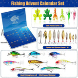 Fishing Advent Calendar, Fishing Christmas Countdown, 24 Days Fishing Lure Set, 2024 Xmas Surprise Gift for Fishing Lover Fisher Adult Men Teen Boys Father Boyfriend Grandpa (Style B)