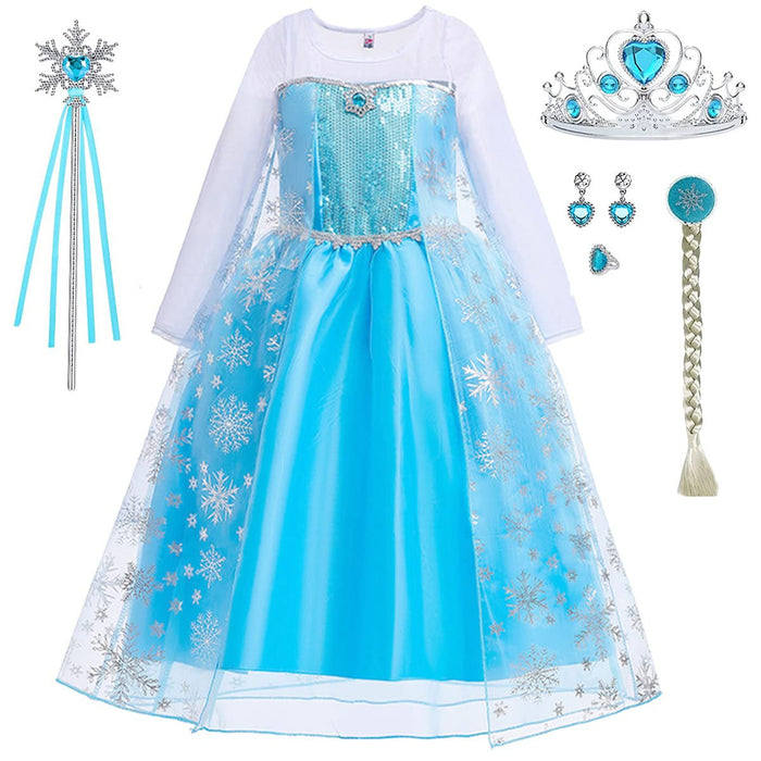 iTVTi Little Girls Blue Princess Dress up with Cape, 2-3 Years (Tag 100)