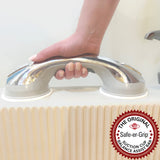 Safe-er-Grip Safe-er-Grip Changing Lifestyles Suction Cup Grab Bars for Bathtubs & Showers; Safety Bathroom Assist Handle, Chrome, 12 inches