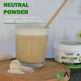AKI Avocado Superfood Powder (6oz/170g) - Rich in Nutrients, Vitamins, Omega 3 & Antioxidants | Ideal for Smoothies, Yogurt or Milkshake Popsicles - Vegan & GMO