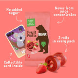 BEAR Real Fruit Snack Rolls - Gluten Free, Vegan, and Non-GMO - Strawberry – Healthy School And Lunch Snacks For Kids And Adults, 0.7 Ounce (Pack of 18)