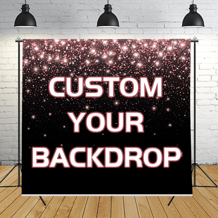 Giohotival 8x8ft Custom Backdrop Personalized Photo Backdrop with Picture Backdrop for Photography, Gift for Christmas, Birthday, Wedding, Graduation, Valentine's Day (96x96in)