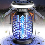 Solar Bug Zapper Outdoor,Mosquito Zapper with LED Light | 4000mAh | IP66 Waterproof | 2200V High Voltage Grid,Fly Zapper,Electric Fly Traps,Mosquito Killer Bug Zapper for Home, Patio, Lawn & Garden