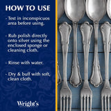 Wright's Silver Cleaner and Polish Cream - 6 Pack - 8 Ounce - Ammonia-Free - Gently Clean and Remove Tarnish without Scratching