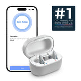 Lexie B2 Plus OTC Hearing Aids Powered by Bose - Rechargeable Hearing Aids for Seniors, 18 Hour Wireless Charging Case, Hearing Aids with Bluetooth Enabled Calls On iOS, Hearing Aids (Light Gray)