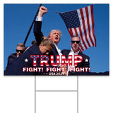 Vikiyama Trump 2024 yard Sign, Trump Yard Signs 2024 with Stake, 12x18 Inch Trump Fight Fight Fight Signs for yard lawn, Double-sided