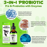 Probiotics for Dogs, Cat Probiotic, Probiotics for Digestive Health, Supplement for Gut Health & Beneficial Bacteria, Digestive Enzymes with Probiotics and Pure Prebiotics, Puppy Probiotic