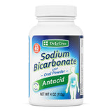 De La Cruz Pure Sodium Bicarbonate - USP Grade Bicarbonate of Soda – 100% Pure Baking Soda – Aluminum Free Antacid Powder for Heartburn & Indigestion - Packed in USA, 4 OZ.