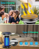 Solar Bug Zapper Outdoor, Mosquito Zapper Indoor Outdoor, Electric Fly Zapper with Camping Lantern, Waterproof Mosquito Traps, Cordless Mosquito Killer Lamp for Patio, Backyard, Home, Balcony