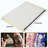 TacTattoo 50 Sheets HD Resolution Tattoo Stencil Transfer Paper, 4 Layers Premium Thermal Stencil Paper, DIY Tattoo Tracing Paper for Tattooing to Skin, Tattoo Transfer Kit, A4 Size Tattoo Supplies