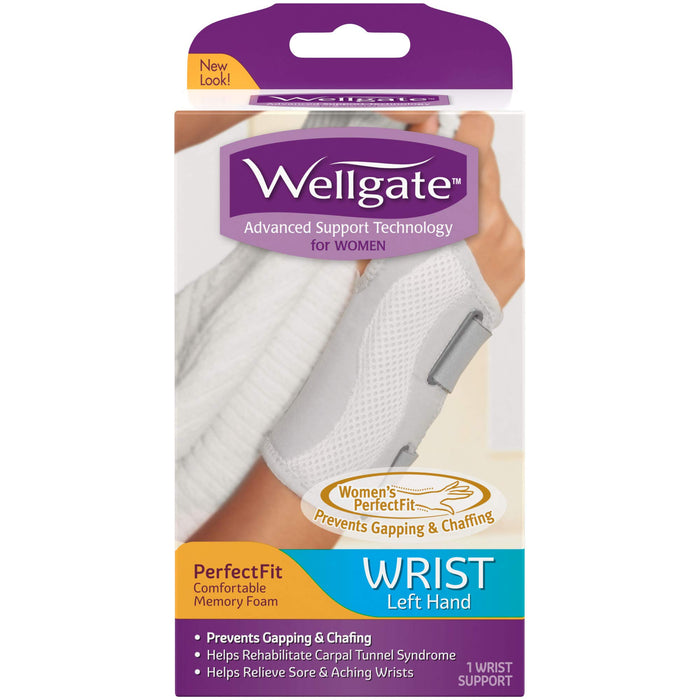 Wellgate for Women, PerfectFit Wrist Brace for Wrist Support - Left