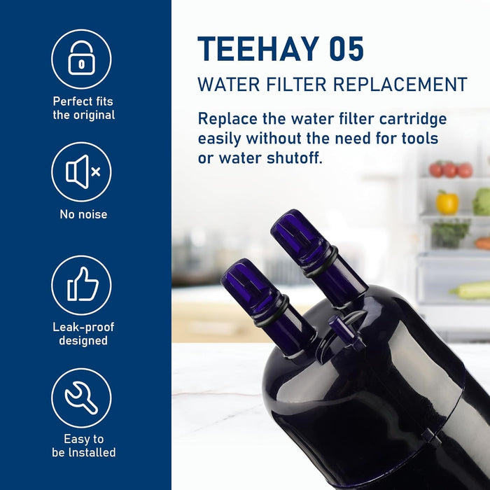 TEEHAY W10295370A Water Filter Replacement, Compatible With EDR1RXD1, Filter 1, WHR1RXD1, W10295370, KAD1RXD1, P8RFWB2L, P8WB2L, P4RFWB, P5WB2L (PURPLE, 3 Pack)