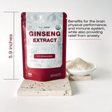 ECO-TASTE Ginseng Root Extract Powder-Korean Panax for smoothies, coffee or drinks, 10% Ginsenosides, 60g (60 servings)