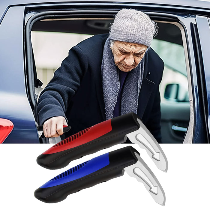 MOSKESON 2PACK Car Handle Assist for Elderly, Door Handle for Automotive, Multifunctional Car Handle Assist, Handicapped Elderly Assistant Support Handle RED&Blue