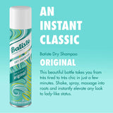 Batiste Dry Shampoo, Original Fragrance, Refresh Hair and Absorb Oil Between Washes, Waterless Shampoo for Added Texture Body, 6.35 OZ Bottle, White