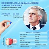 Hearing Aids for Seniors Rechargeable,Adults Hearing Amplifiers For Severe Hearing Loss,Invisible In Ear Hearing Assist Devices,OTC Hearing Aid with Charging Case