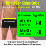 Hernia Belt for Men & Women. Femoral, Umbilical, Inguinal Hernia Belts. Groin Brace Truss Support Guard With Removable Compression Pad. Comfortable Adjustable Waist Strap Hernia Guard Black S-M