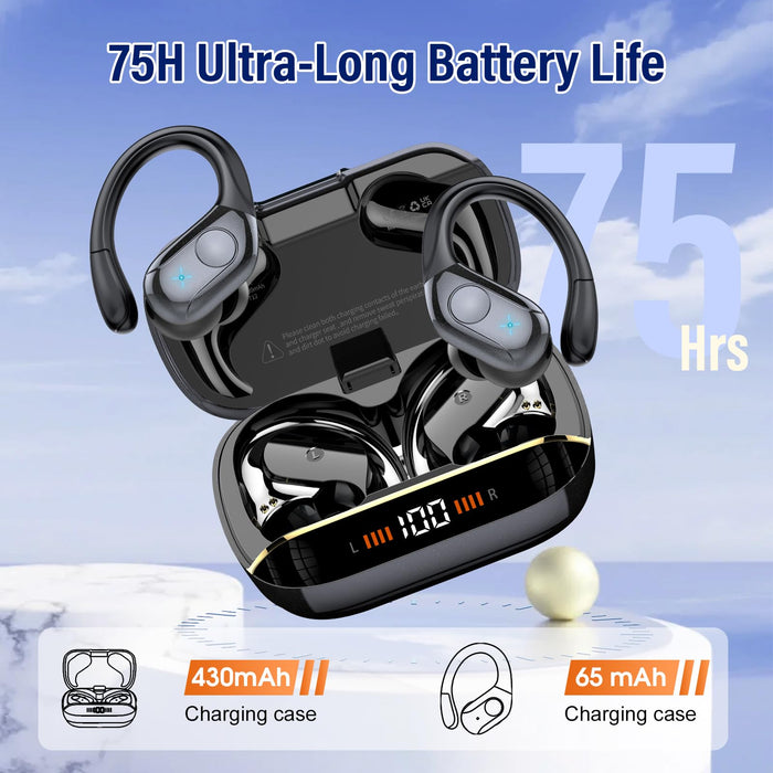 Wireless Earbuds Bluetooth Headphones 75H Playtime Stereo Deep Bas