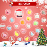 Mochi Squishy Advent Calendar 2024,Squishy Animal Christmas Countdown Calendar,24 Days Surprise, Non-Toxic Relief Stress Christmas Party Gifts for Boys and Girls Adults