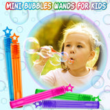 200 Pcs Mini Bubble Wands in 10 Color, Bulk Party Favors for Kids, Themed Birthday, Christmas, New Year, Valentine, Carnival, School Classroom Prizes for Boys & Girls, Ideal Goodies Bags Stuffers