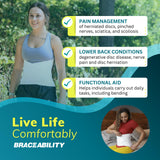 BraceAbility Plus Size 3XL Bariatric Back Brace - XXXL Big and Tall Lumbar Support Girdle for Obesity Lower Back Pain in Extra Large, Heavy or Overweight Men and Women (Fits 55"-61")