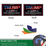 Trump Flags 2024 3x5 Outdoor Take America Back- Donald Trump Flags Made In USA Double Sided Black 3 Ply Heavy Duty with 2 Brass Grommets for Outside Oudoor