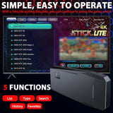 Upgrade Wireless Retro Game Console Stick, ZeroStory Retro Video Game Console Stick Built in 20000+ Games with 15 Emulators, 4K HDMI Output with 2 2.4G Wireless Controllers (64GB Memory Card)