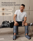 Leg Massager for Circulation and Pain Relief, Upgrade AI Pressure Sensor Technology, FSA HSA Eligible, Air Compression Foot Leg Massage Machine, 5 Modes, Aids in Swelling, RLS, Gift for Men Women