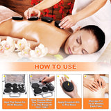 Hot Stones Massage Warmer Kit, 9Pcs Hot Stones Massage Set Portable Hot Stone with Heater, Hot Rocks Basalt Massage Stones for Home Spa Warming Therapy Relaxing