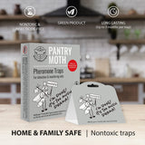 Pantry Moth Traps 6-Pack - Pantry Moth Traps for Food Moths, Pantry Pest Trap with Pheromones Prime for Grain, Flour, Seed and Meal Moths - Cupboard Moth Traps, Pest and Pantry Moth Pheromone Trap