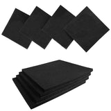 8 Pcs Black Adhesive Foam Padding, Closed Cell Foam Sheet 1/4" Thick 4 Inch X 4 Inch, Neoprene Rubber Pad Self Stick Anti-Slip Adhesive Anti Vibration Foam Pad (4inX 4inX 1/4in, 8)