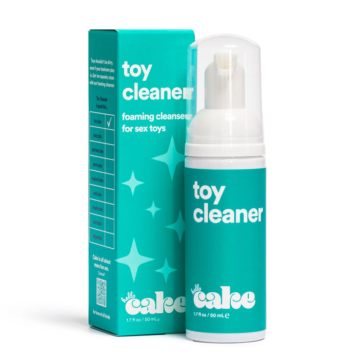 Hello Cake Toy Cleaner, Adult Toy Cleaner with Easy to Use Pump, Natural Gentle Foaming Cleanser, Fragrance-Free, Extend The Life of Toys, 1.7 fl oz