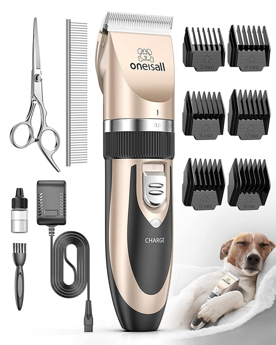 oneisall Low Noise Dog Clippers Grooming Kit for Dogs Cats Pets