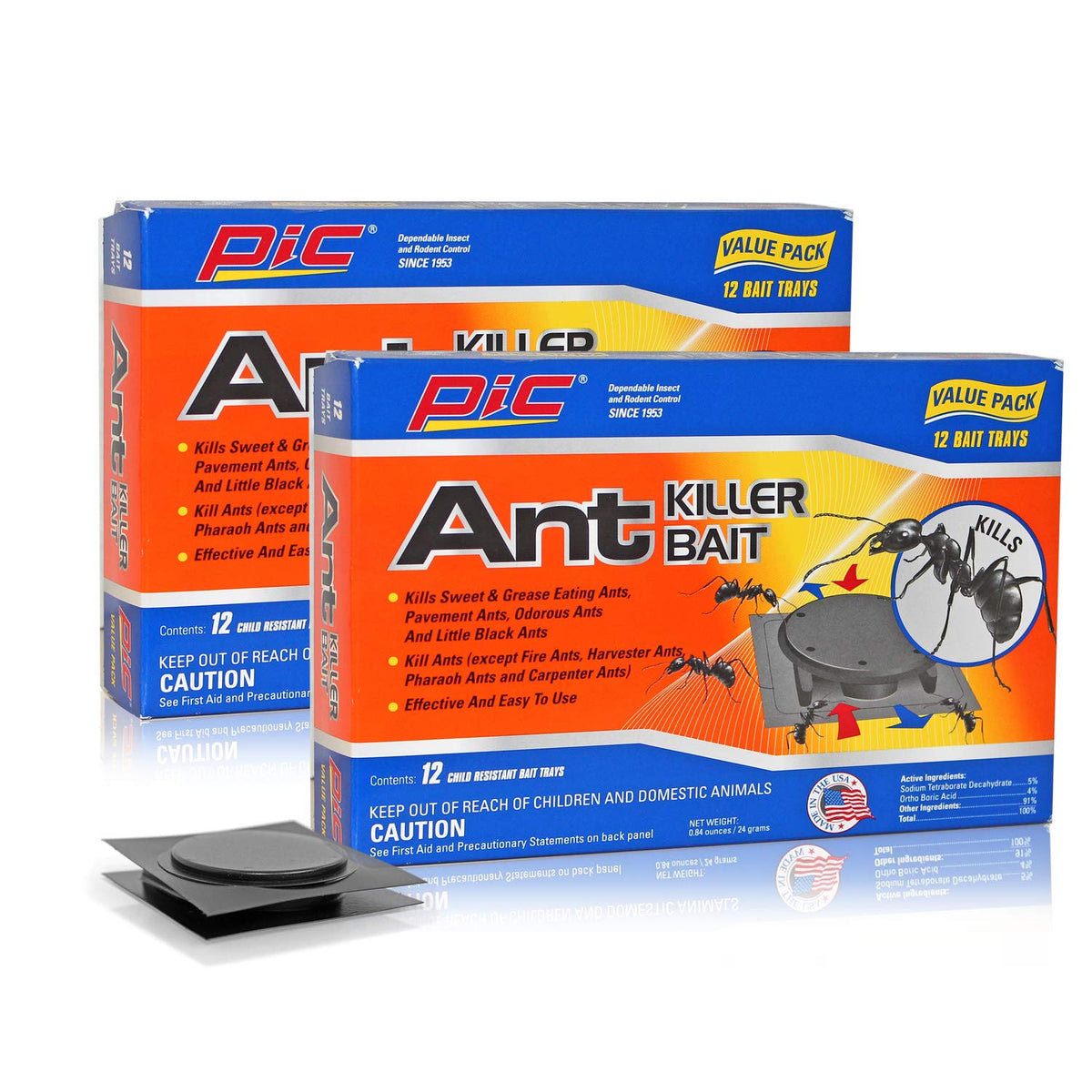 PIC Plastic Ant Control Bait Stations, Kills Ant Colonies Effectively,