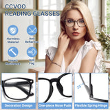 CCVOO 5 Pack Reading Glasses Blue Light Blocking, Filter UV Ray/Glare Computer Readers Fashion Nerd Eyeglasses Women/Men (*C1 Mix, 0.75)