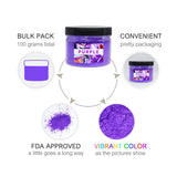 Mica Powder Pure - 3.5oz Pearl Epoxy Resin Color Pigment - Cosmetic Grade Slime Coloring Pigment - Natural Soap Dye for Soap Making Supplies Kit, Bath Bomb Colorant, Paint, Nail Art (Purple)