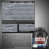 WEIDER Mega Mass 4000 Weight Gainer Shake zum Zunehmen, Vanille, mit Protein, Creapure Kreatin Monohydrat, komplexen Kohlenhydraten, Vitaminen und Mineralstoffen – Muskelaufbau Shake 3kg