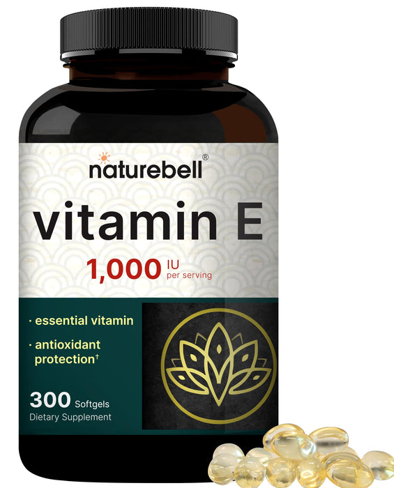 Vitamin E Oil Softgels – 1,000 IU – 300 Count – Antioxidant Support