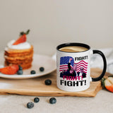 Maustic Trump Shot Fist Pump Mug, Trump Survived Shot, Trump Fight Fight Fight Shooting Mug, Donald Trump Gifts, Trump Merchandise, Birthday Christmas Gifts for Trump Supporter Republicans, 11 Oz