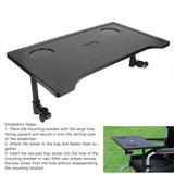 Wheelchair Tray Table with Cup Holders Detachable Wheelchair Table Cup Holder Universal Wheelchair Tray for Eating Reading Resting Detachable Universal Fit Wheelchair Desk Lap Board