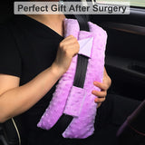 Hysterectomy Pillow Abdominal Post Surgery Pillows with Pocket Comfort for Ice Heat Packs Tummy Tuck Belly Incision Recovery Seatbelt Gifts Women Patients (Lavender)